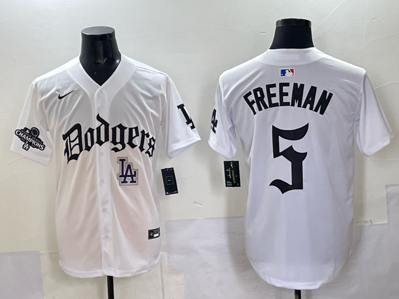 Men Los Angeles Dodgers #5 Freeman white Nike 2025 MLB jersey 006
